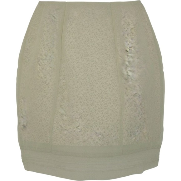 Apostrophe Dresses & Skirts - Vintage Apostrophe Sage Green Floral Layered Chiffon Midi Skirt Sz L 34 Waist